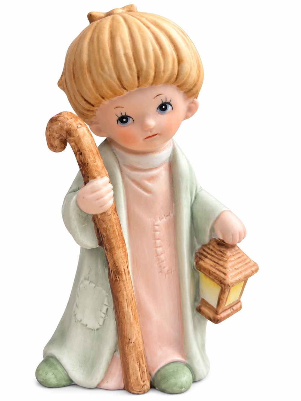 Vintage HOMCO #5602 Children’s Nativity Joseph Shepherd& Lantern Porcelain